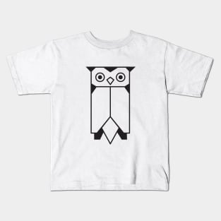 Geometric flat style owl design Kids T-Shirt